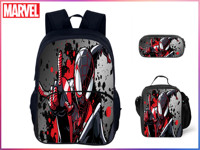 Elementary Kid Spider-Man Cute Rucksack and Waterproof Lunch Tote Pencil Box Set,Back to School Lightweight Bookbag