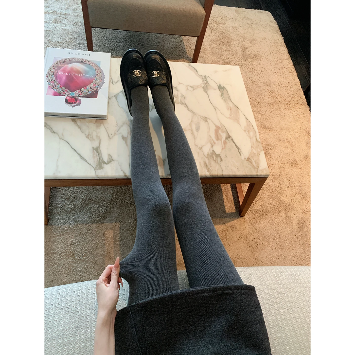 

Chen DaYu женские тонкие осенне-зимние теплые утягивающие длинные леггинсы с высокой талией на подкладке, высокие эластичные леггинсы