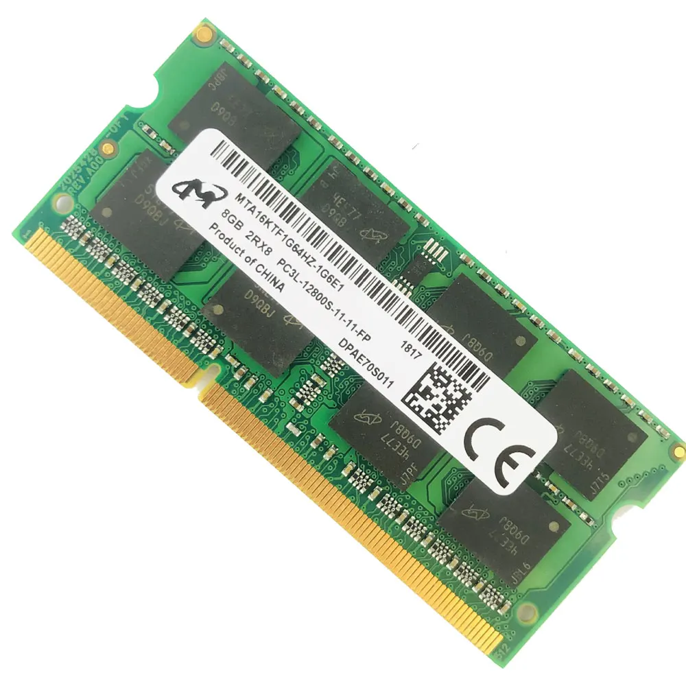 حاسمة ميكرون ميموريا ذاكرة الوصول العشوائي للكمبيوتر المحمول DDR3 DDR3L 8GB 4GB 1066 1333 1600 1866MHz SODIMM الذاكرة PC3L-12800S 14900 204Pin ذاكرة الوصول العشوائي للكمبيوتر المحمول #2