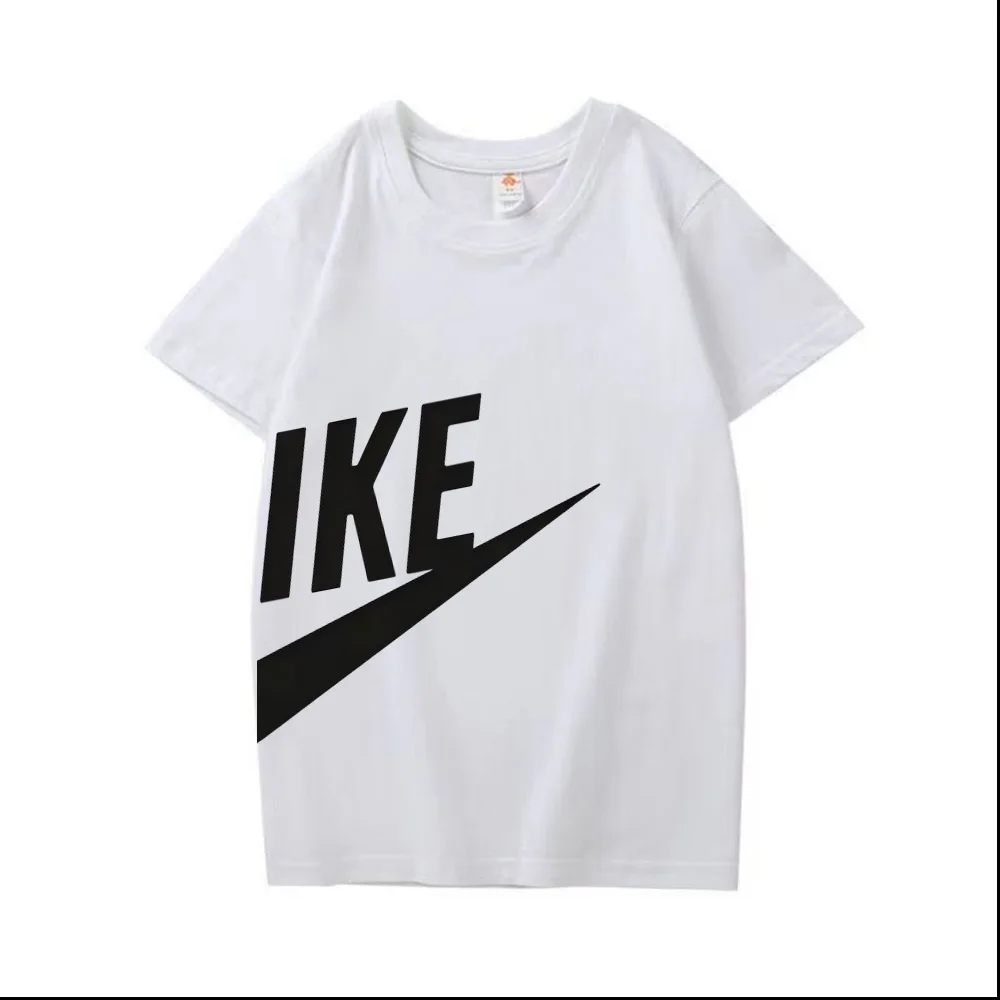 New Summer Short Sleeve Cotton Brand Print Teen Boy Girl T Shirt Comfortable Casual Tops Tees Children Clothes Women Men T-shirt