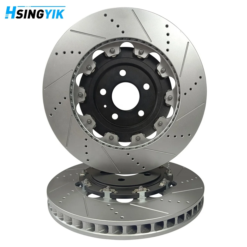 2 Piece Rotors Floating Break Disk Brake Disc For Audi S3 S7 Rs4