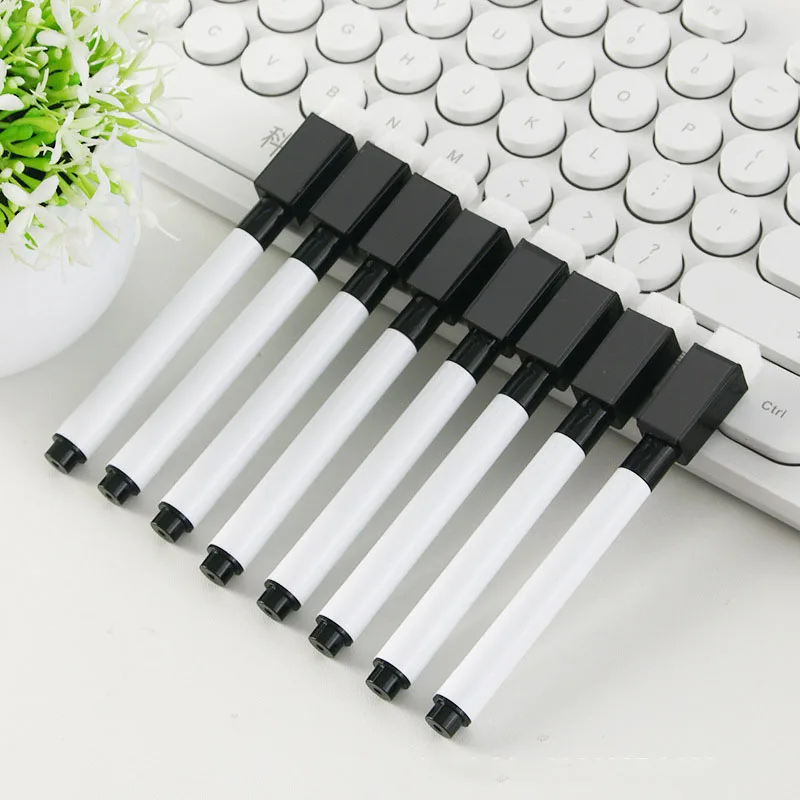 

5 PCS Black Dry Erase Markers with Eraser Cap White Board Mini Dry erase Markers for Office School Supplies