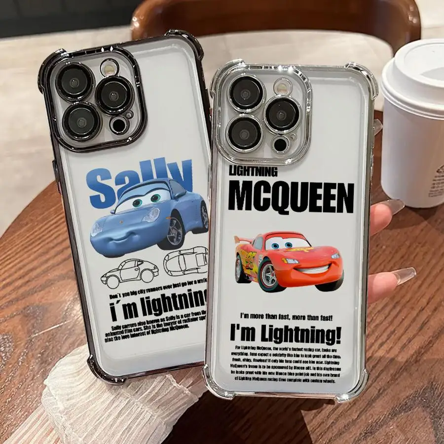 กรณีสําหรับiPhone 13 15 Plus 12 14 16 Pro Max 11 16 + ฝาครอบโทรศัพท์นุ่มSally Lightning McQueen