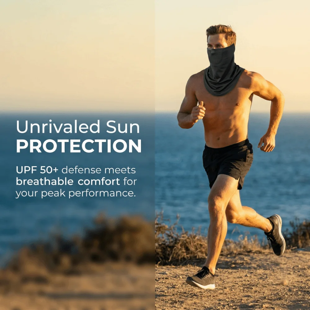 High Quality UV Protection Neck Wrap Cover Breathable Lightweight Face Scarf Face Cover Outdoor Activities