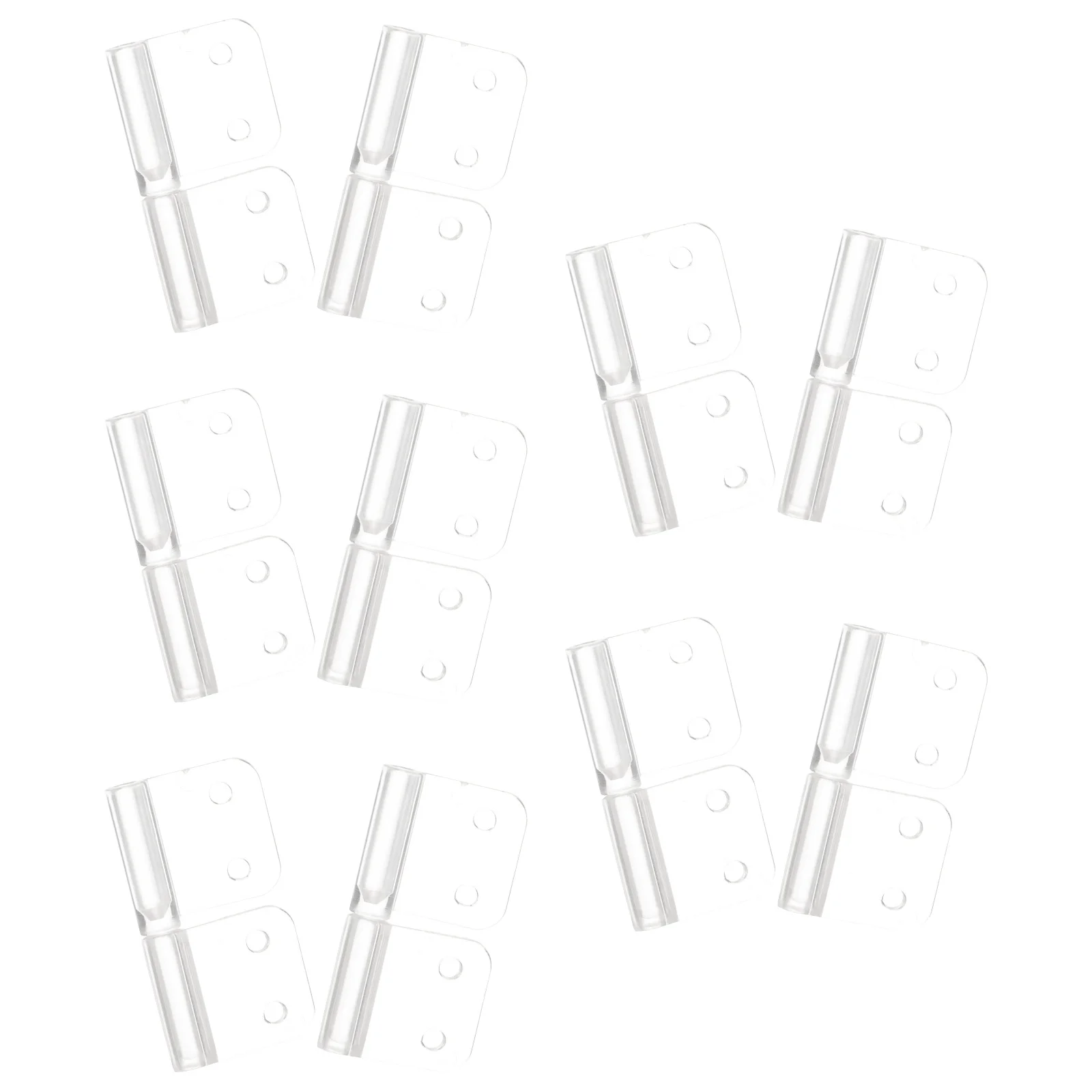 

10Pcs Acrylic Transparent Hinges Flag Shape Detachable Hinges for Craft Projects Glass Panels Wooden