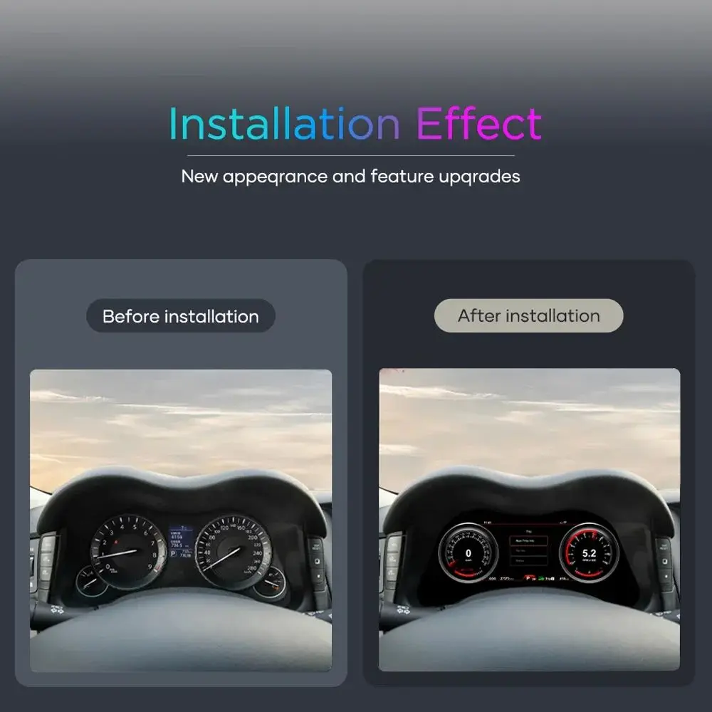 

12.3 inch Digital Cluster dashboard For Infiniti Q70 QX70 FX30D LCD Dashboard Panel Speedometer Virtual Cockpit Instrument