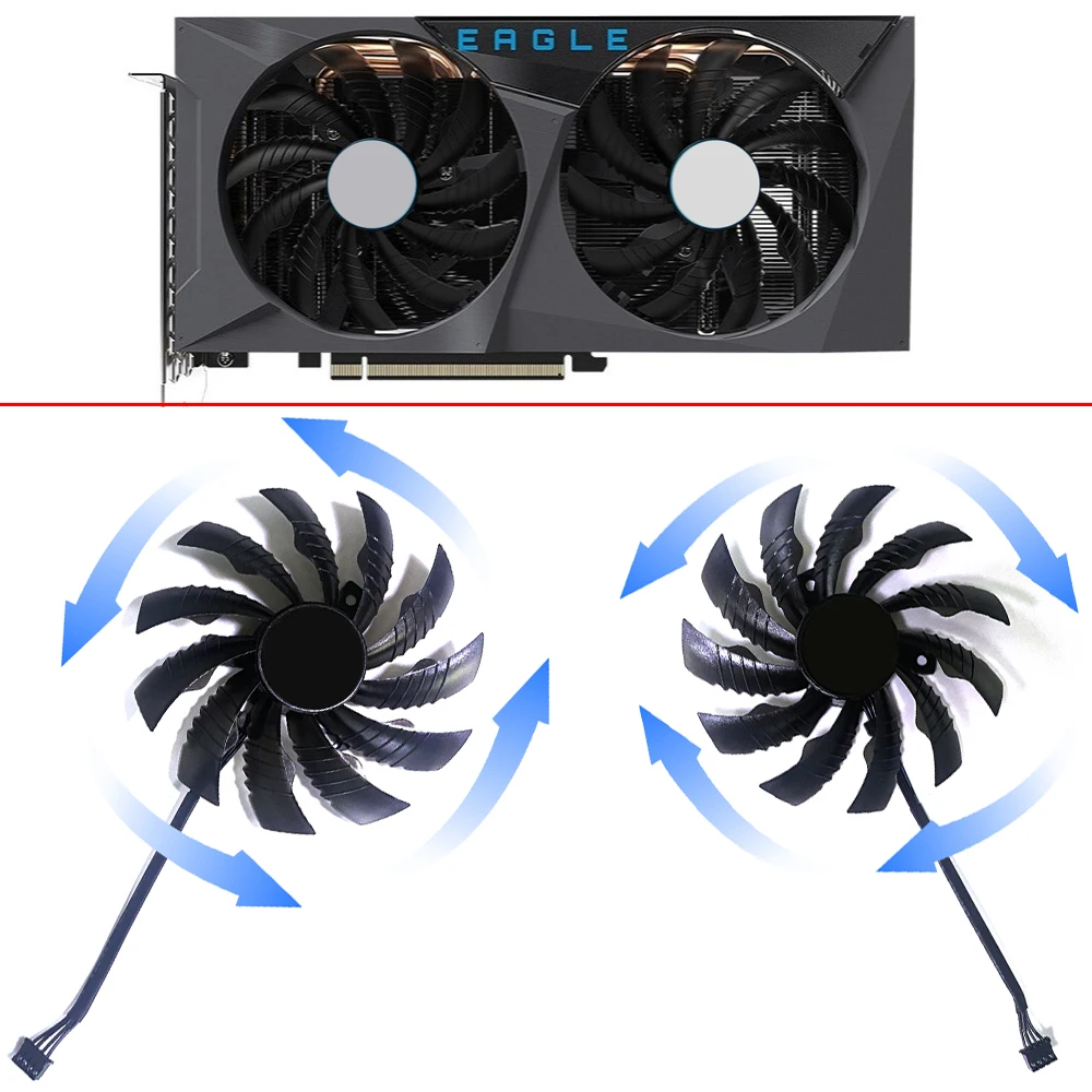 

NEW 95MM 4PIN 0.3A PLD10010S12HH RTX3050 RTX3060 EAGLE GPU FAN For Gigabyte RTX 3060 RTX 3060 Ti EAGLE RTX 3050 EAGLE Cooling