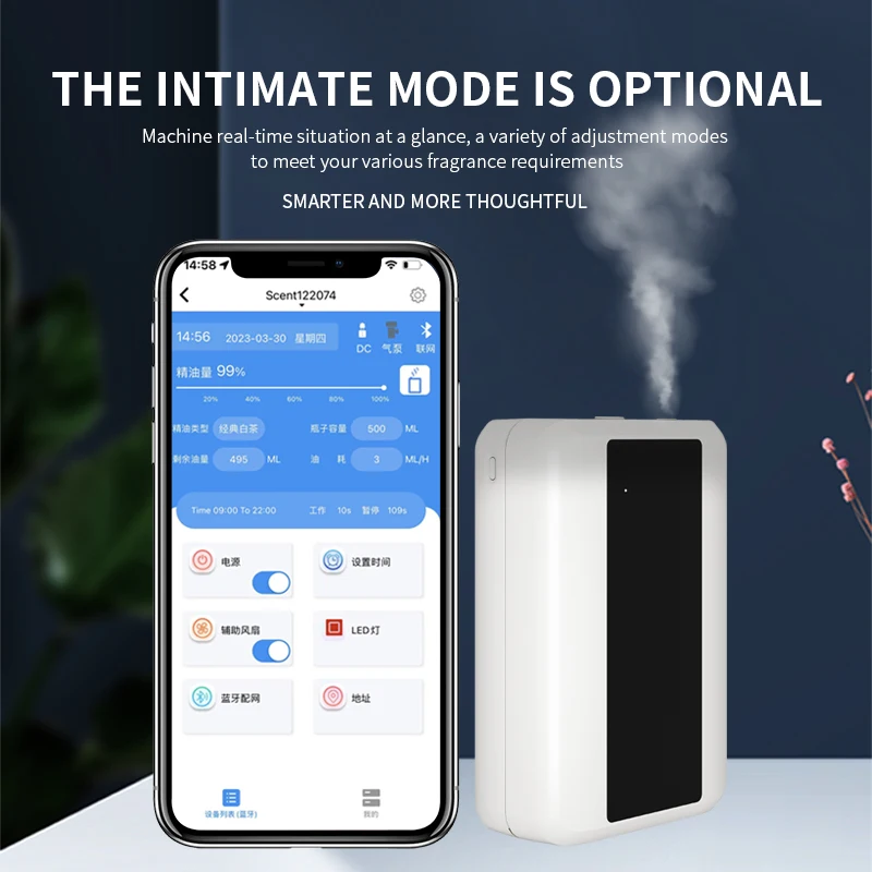 110V/220V Smart Aroma Diffuser Bluetooth WIFI Control Essential Oil Sprayer Intelligent Scent Home Diffuser Aromatherapy Machin