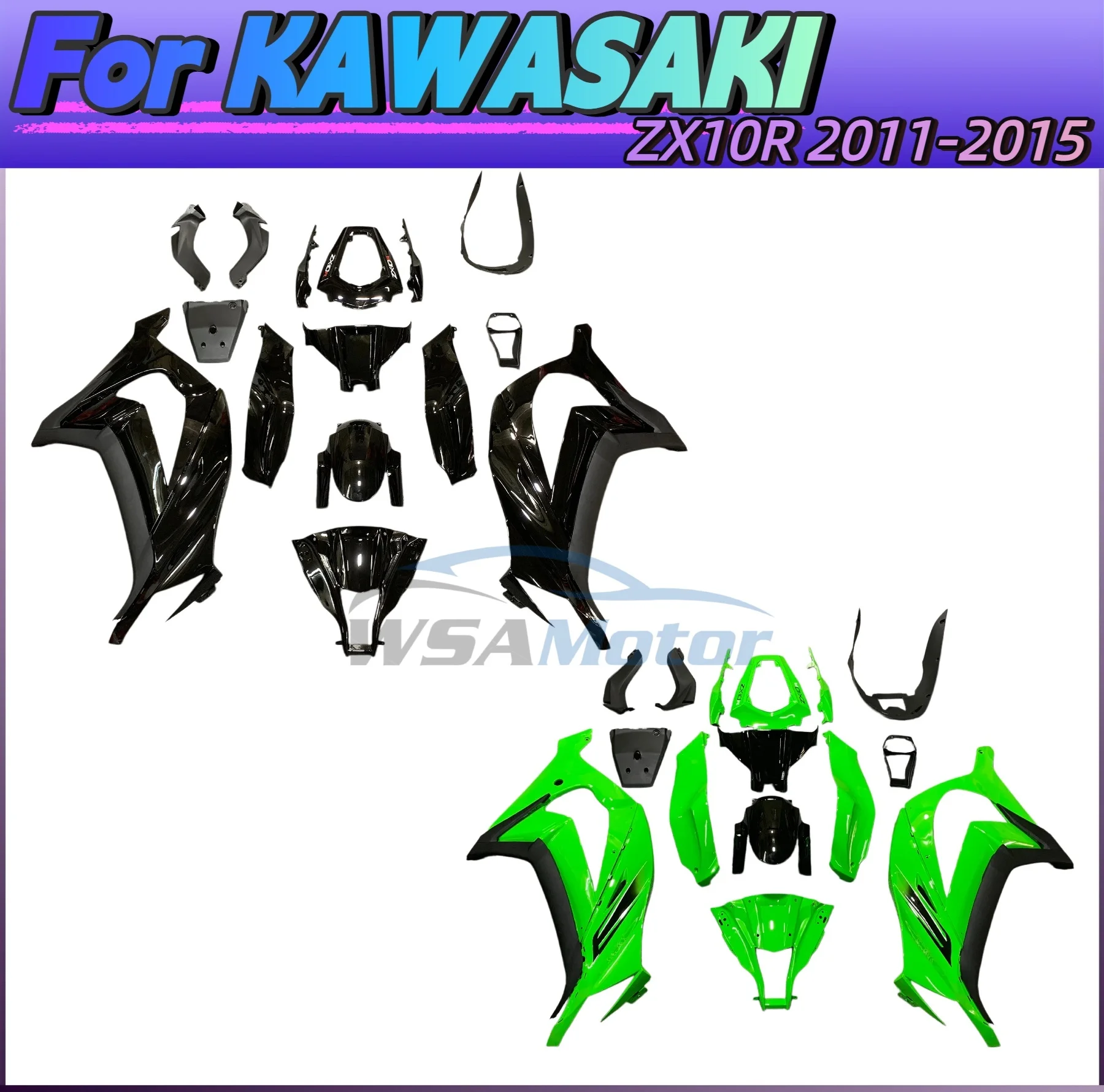 

New ABS Fairings Kit Fit For Kawasaki Ninja ZX-10R ZX10R ZX-10 2011 2012 2013 2014 2015 11 12 13 14 15 Bodywork Set Fairing