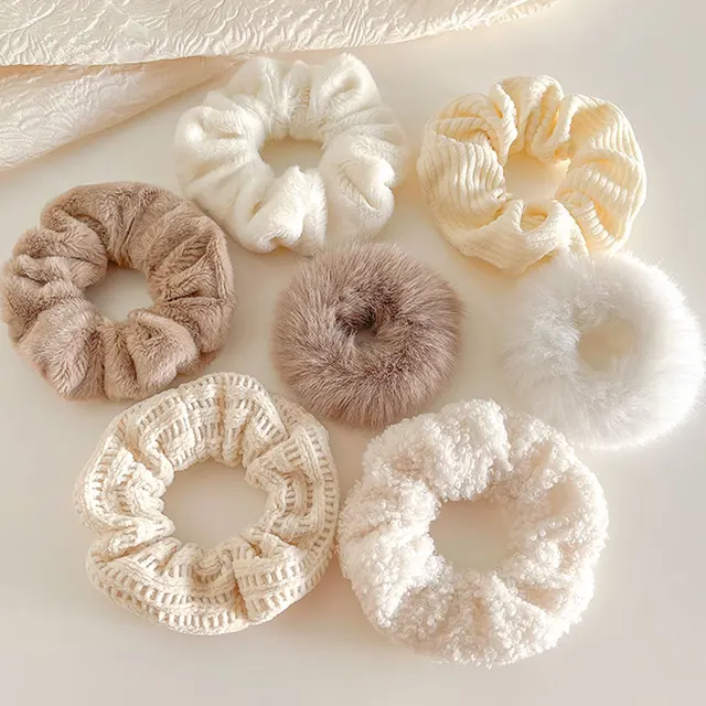 3 sztuk/zestaw elastyczne gumki do włosów Scrunchies Vintage Girls solidna kucyk Holder gumowa opaska na głowę krawaty moda damska akcesoria do włosów