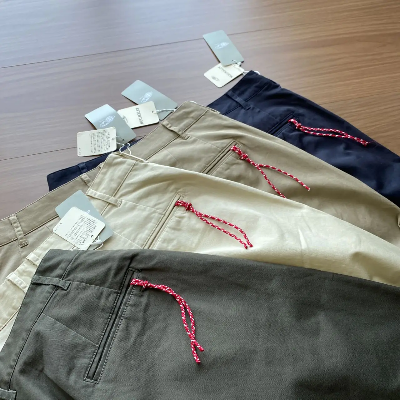 

Loose Casual Pants Japanese Red Rope Cone ape Nine Points Men's Waed Long Trousers Daily Wear Summer Thin Model mens