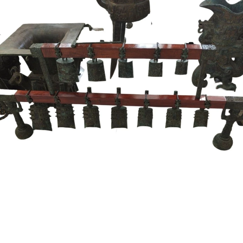 Chinese Antique Ornament Props Musical Instrument Film and Television Pure Copper Material