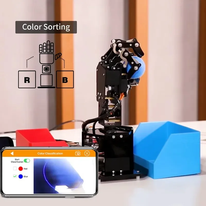 Hot Sale Hiwonder uHandPi Raspberry Pi Left and Right Robotic Hand AI Vision Python Programming Education For School