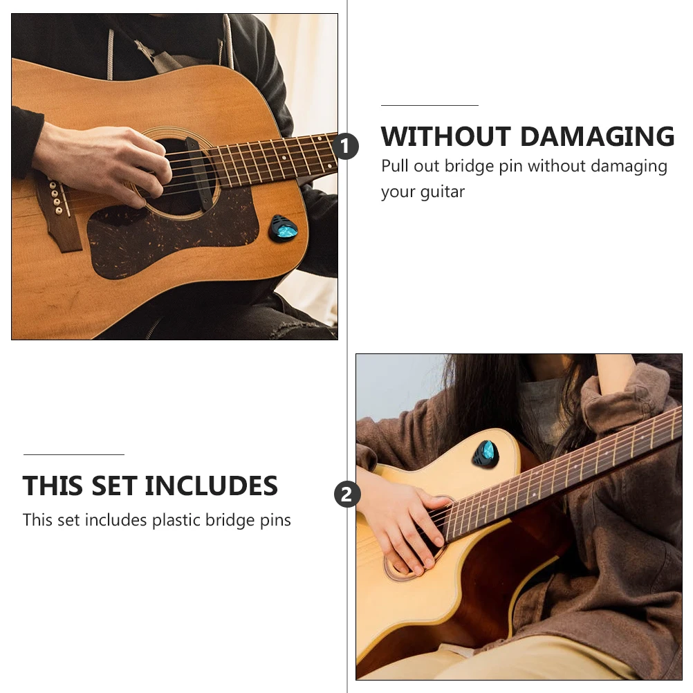 

Guitar String Set Bridge Pin Kit Repairing Tool Parts and Accessories Peg Bass Pins for Acoustic