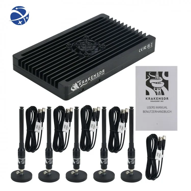 yyhc KrakenSDR Radio 5-Channels SDR Receiver&Antennas for Radio Direction Finding Passive Radar