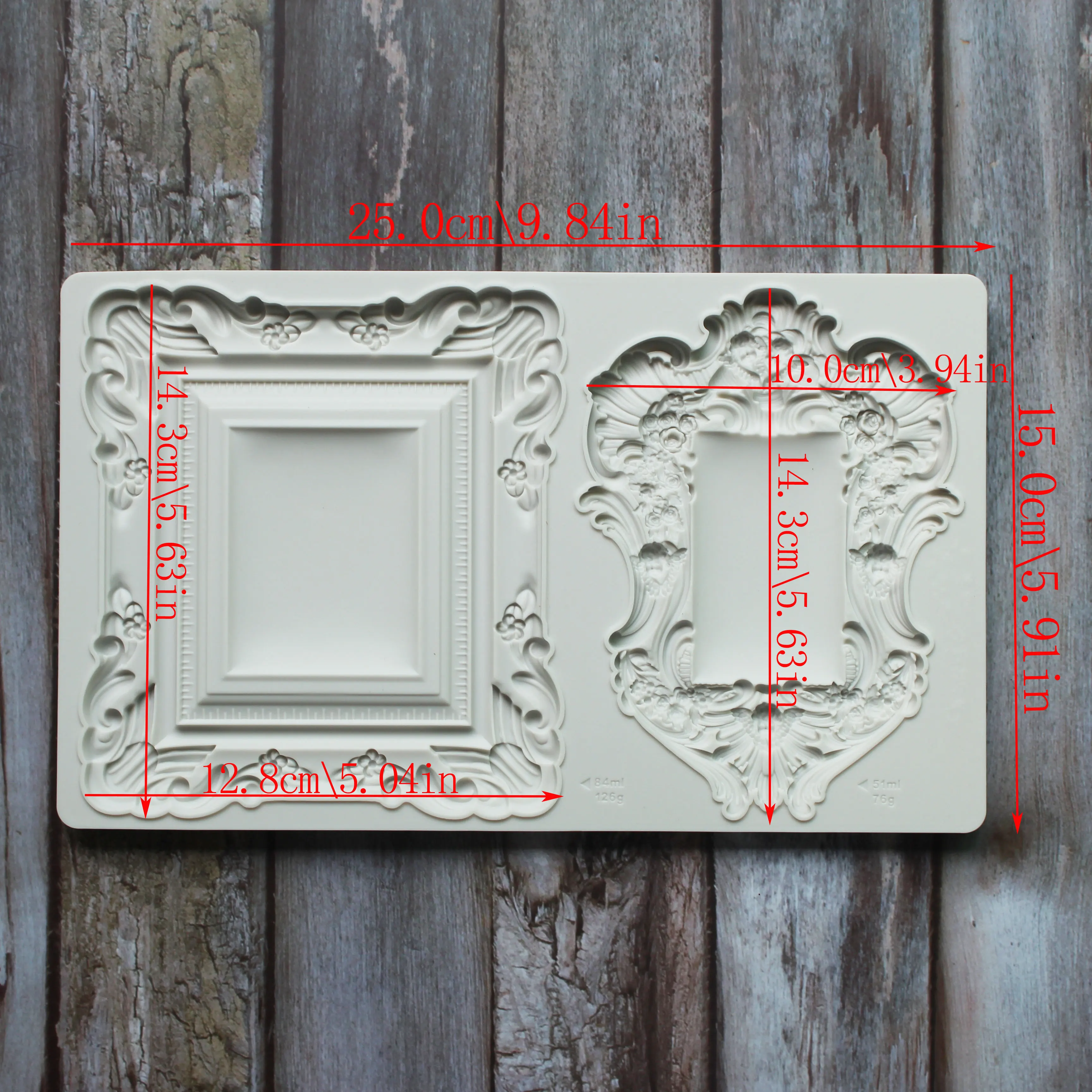 Frame Border Silicone Mold Fondant Cake Decorating Silicone Mould Sugarcraft Clay Chocolate Baking Tool Kitchenware ， Gumpaste