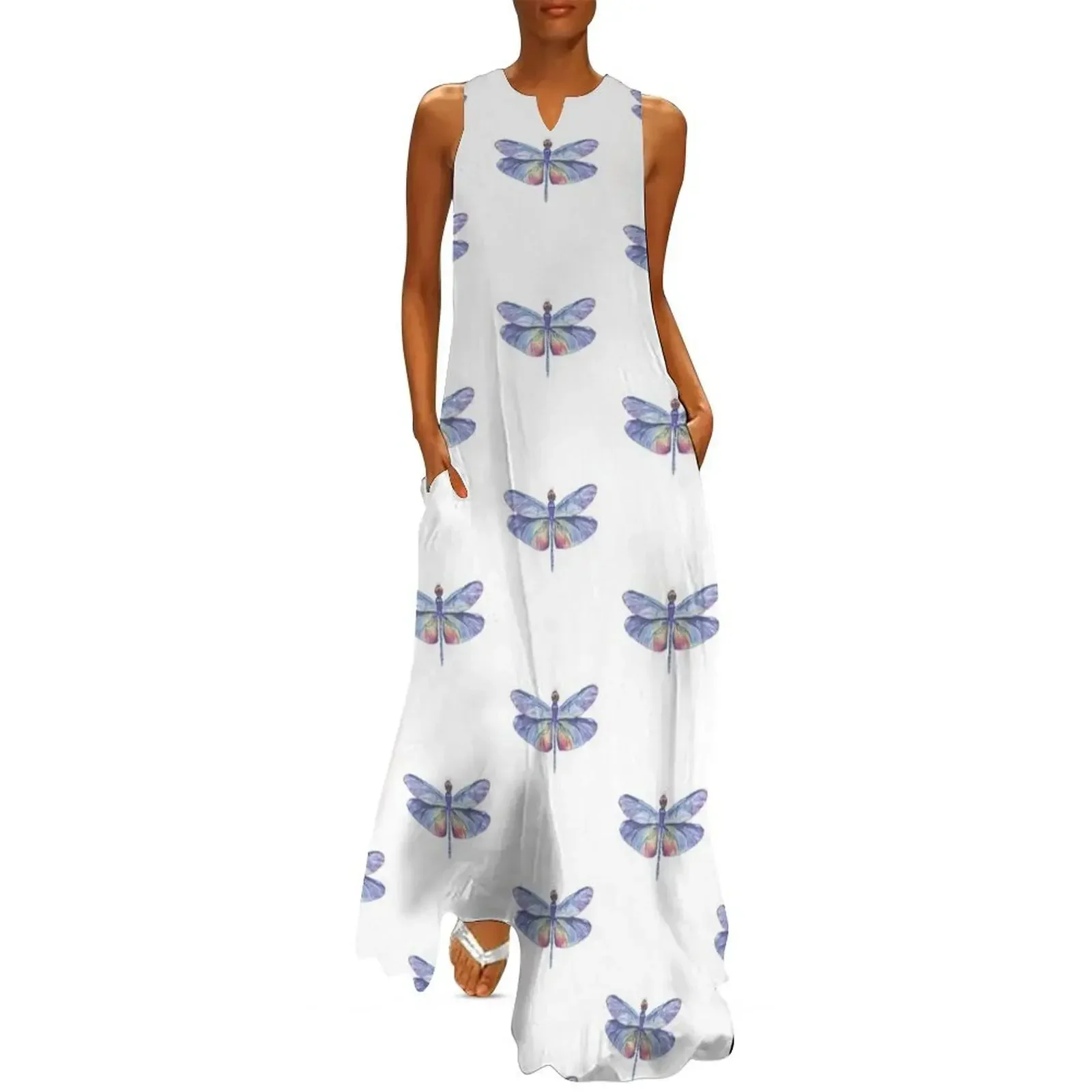 

Blue dragonfly Long Dress Dresses elegant guest wedding dress Long dress woman Bride dresses