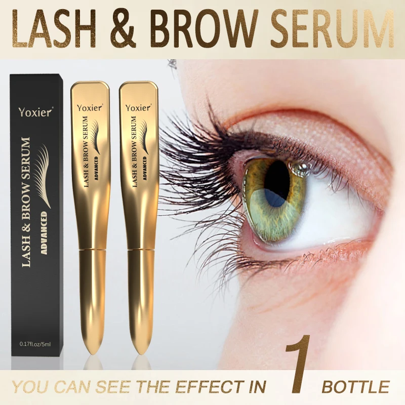 2 Stuks Wimper Wenkbrauw Serum Snelle Groei Verlenging Lash Krachtige Make-Up Dikkere Wimpers Natuurlijke Curling Lash Lifting Verzorgingsproduct