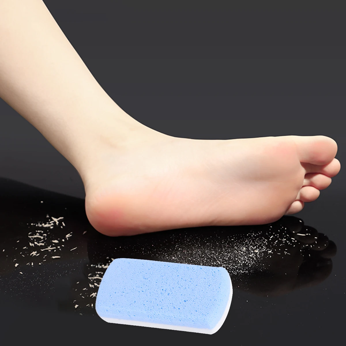 

4Pcs Foot Callus Remover Double Color Foam Glass Ergonomic Design Dead Skin Corns Pumice Stone Nail File Easy Clean Replacement