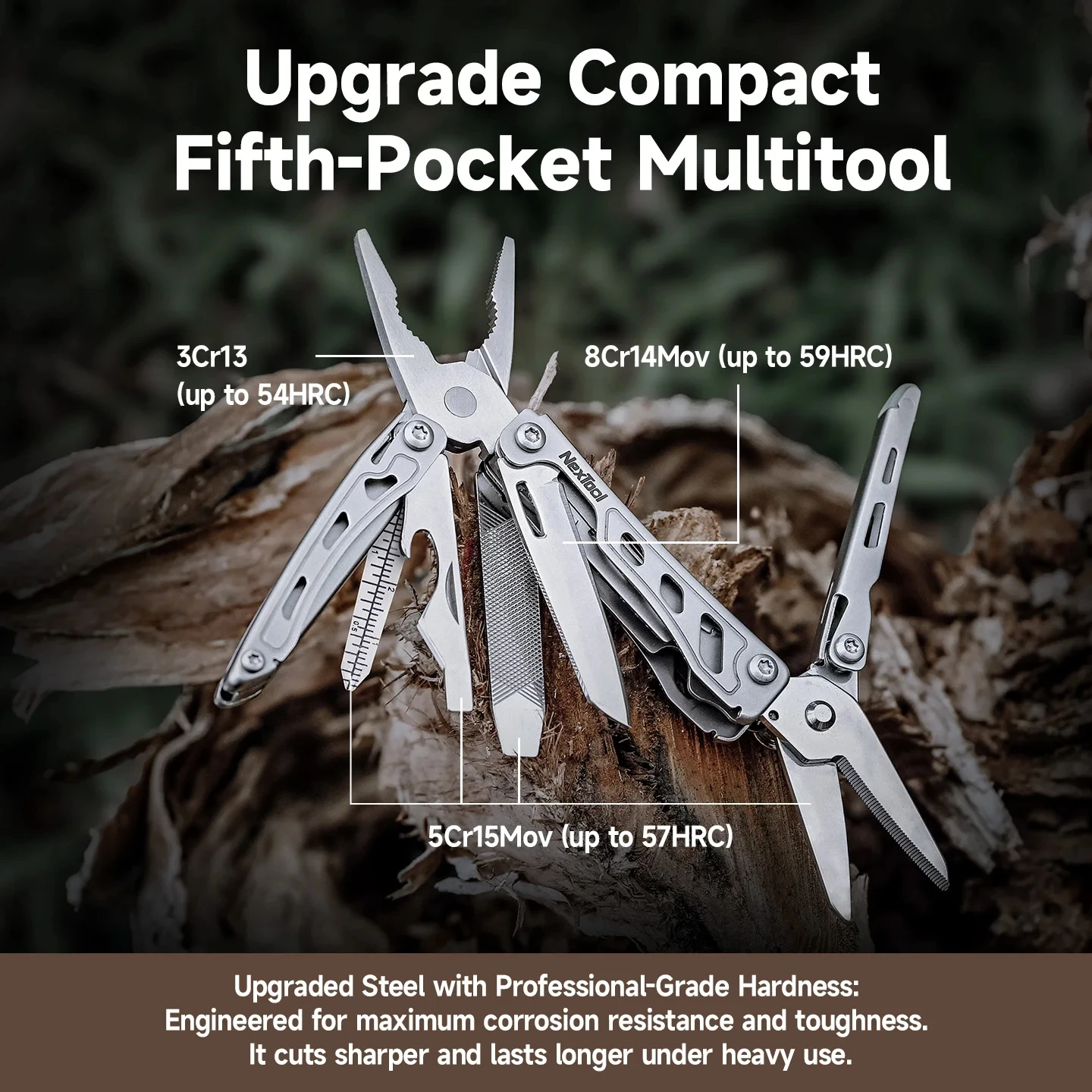 NexTool Schlüsselanhänger Mini Flagship F12 Klappbares Multitool 13 in 1 Schraubendreher Zange Feile Lineal Flaschenöffner Schere EDC Handwerkzeug – Detail 4