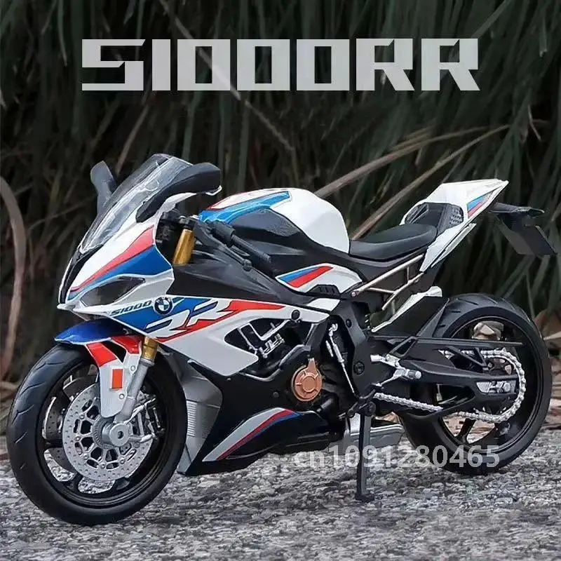 لعبة دراجة نارية 1/12 BMW S1000RR 1:12 RMZ City Diecast نموذج سباق معدني سوبر سبورت مجموعة مصغرة هدية للأولاد والأطفال