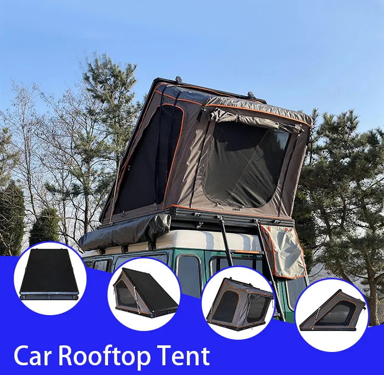 Factory Direct 2-Person Compact Lightweight Aluminum Alloy Oxford Double Layer Rooftop Tent Waterproof Quick Setup Tent