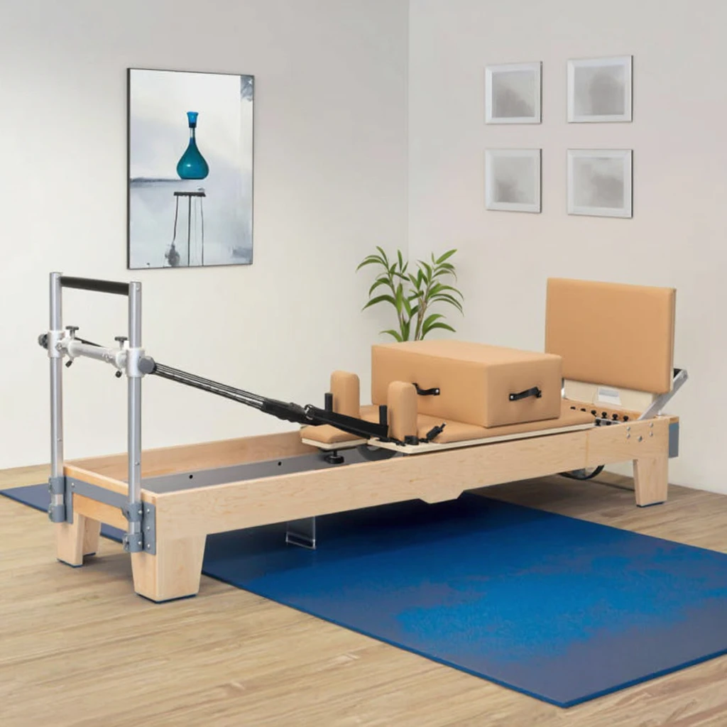 

Manufacturer Wooden Reformer Equipment Maple Reformer Bed Machine for Body for Pilates Studios