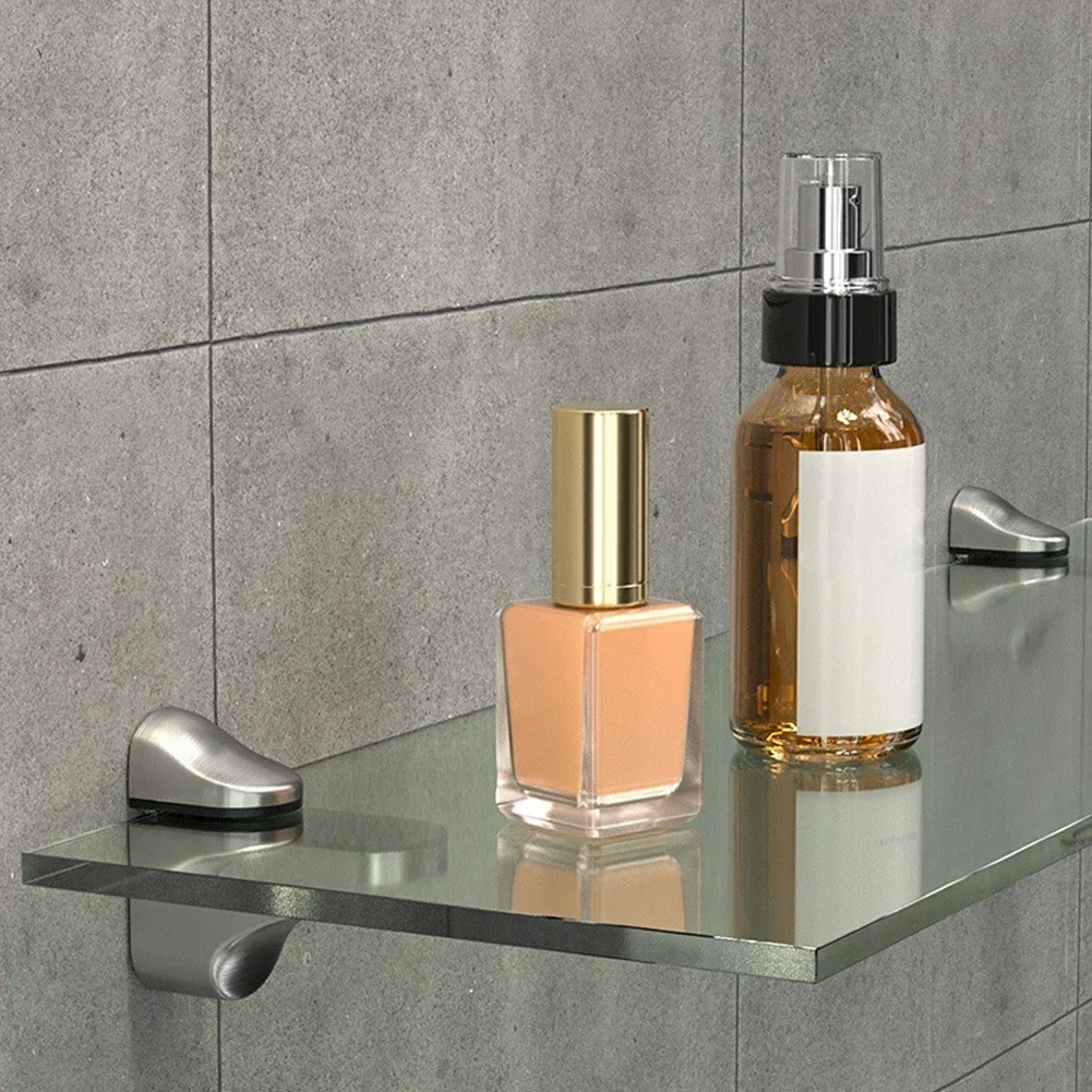 1 pçs ajustável suporte de prateleira de vidro braçadeiras suporte do banheiro prateleiras titular prateleiras de madeira suporte prateleiras para vidro