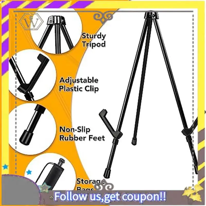 

New 6 Pcs Display Easel Portable & Adjustable Collapsible Table Tripod Easels Stand, For Canvas Paintings