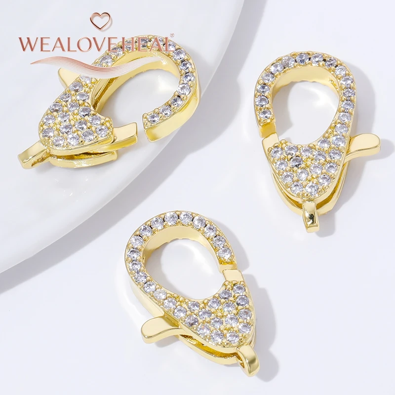 18K Gold Zircon Bracelet Clasp 3