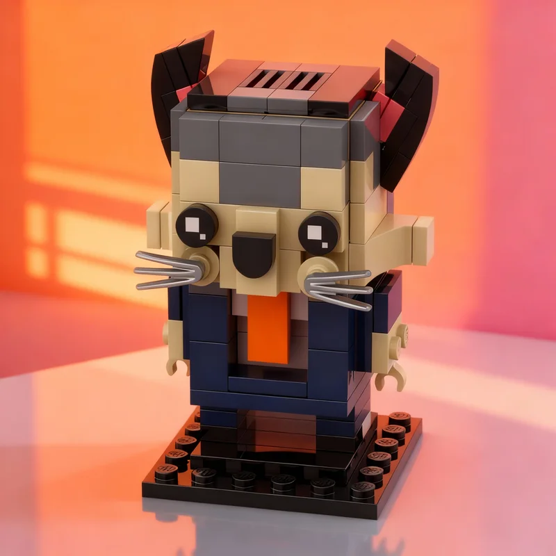 

Набор строительных блоков MOC Lackadaisy Rocky Rickaby Brickheadz, 107 деталей, архитектурная модель, рождественский подарок, развивающая игрушка для сборки