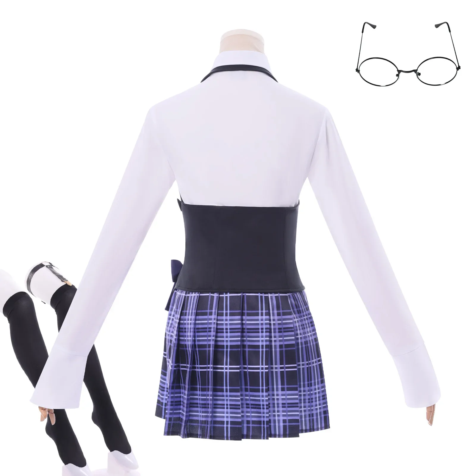 CosplayGame Naraka Bladepoint Tarka Ji Cosplay Costume JK School Uniform Skirt Wig Suit Glasses Full Set Halloween Party Play Ou