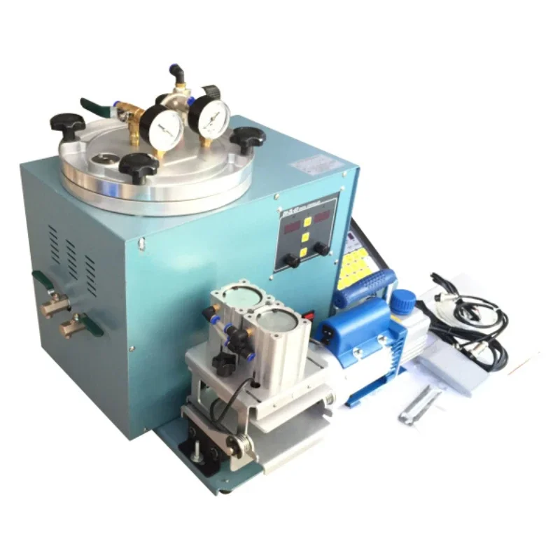 Type Digital Vacuum Wax Injector With Double Clamp And Vacuum Pump Jewellery Casting Machine Wax Casting Tools