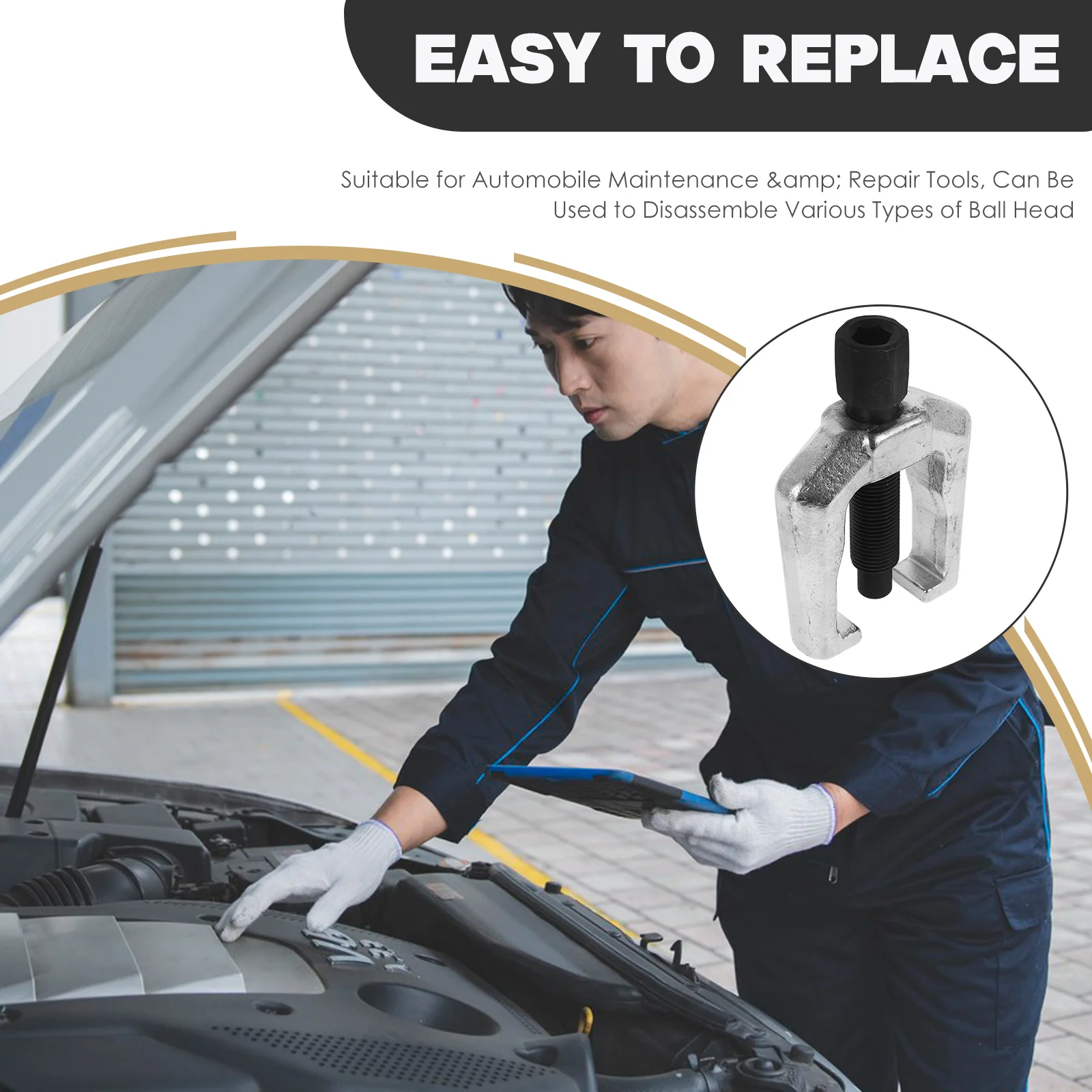 

Ball Head Puller Joint Separator Tool Car Extractor Repair Vehicle Alloy Steel Ball Joint Remover Car Maintenance Equipment Auto