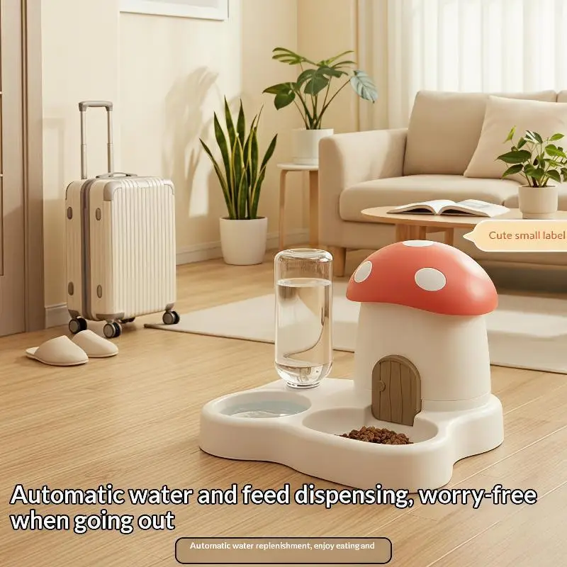 Automatic Pet Feeder Large Capacity Wet Dry Separation Cat Water Dispenser Food Safe for Home Pet Feeding Needs