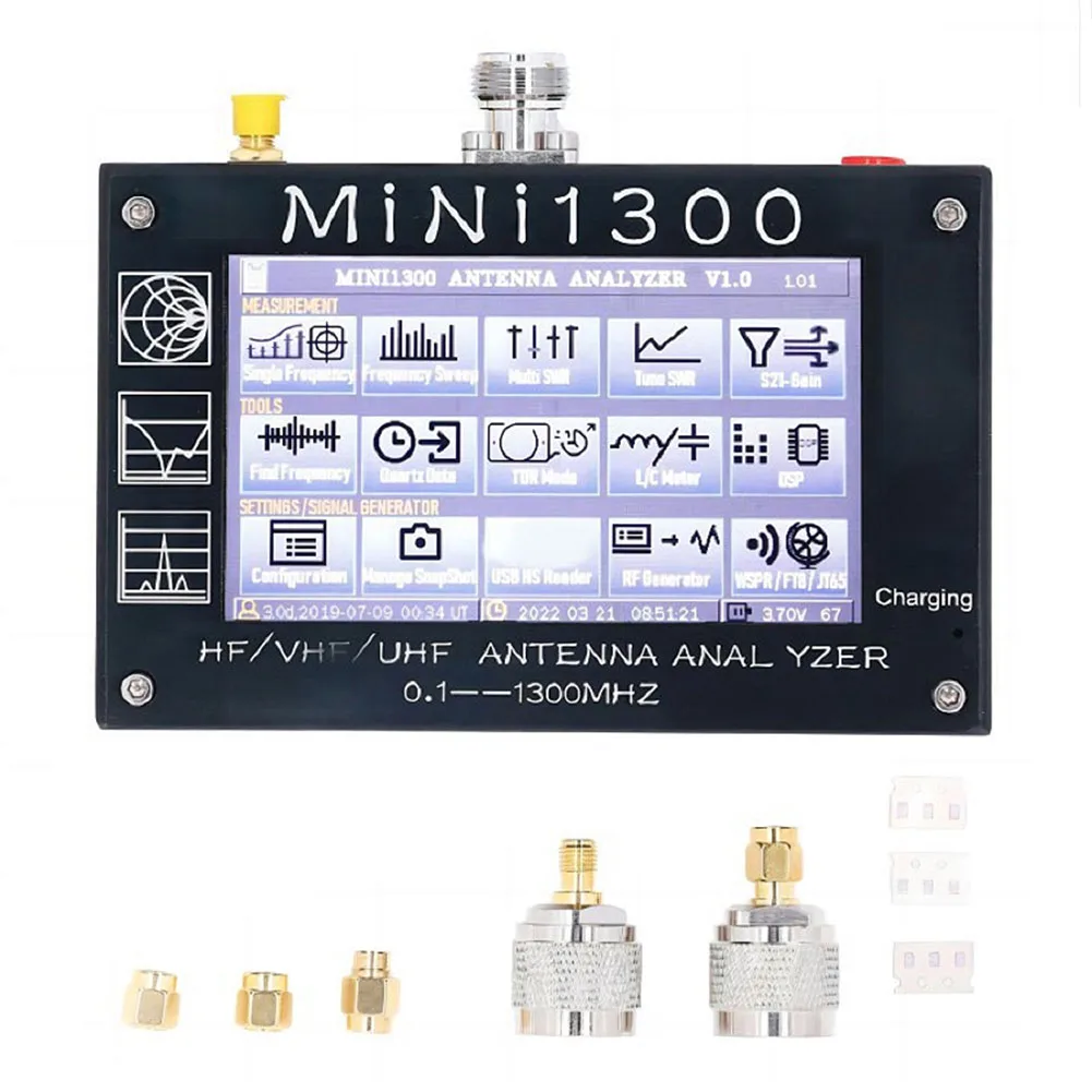 Mini1300 Antenna Analyzer 0.1Mhz~1300MHz For SMA Calibration Kits Multitester Multifunction Vector Antenna Analyzer Accessory