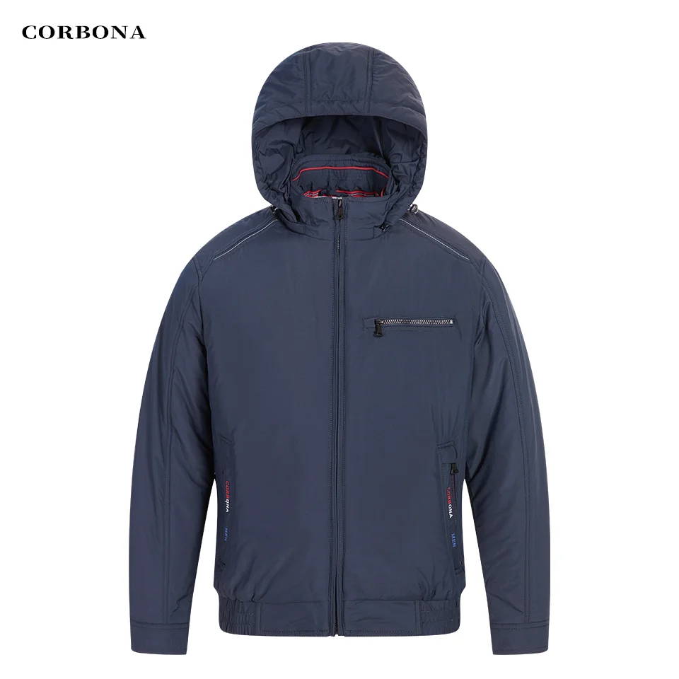 CORBONA Autumn Men Jacket Cool Winter Outdoor Fashion Light Coat Blue Daily Work Clothes Mountain Fishing Camping Upscale Gift