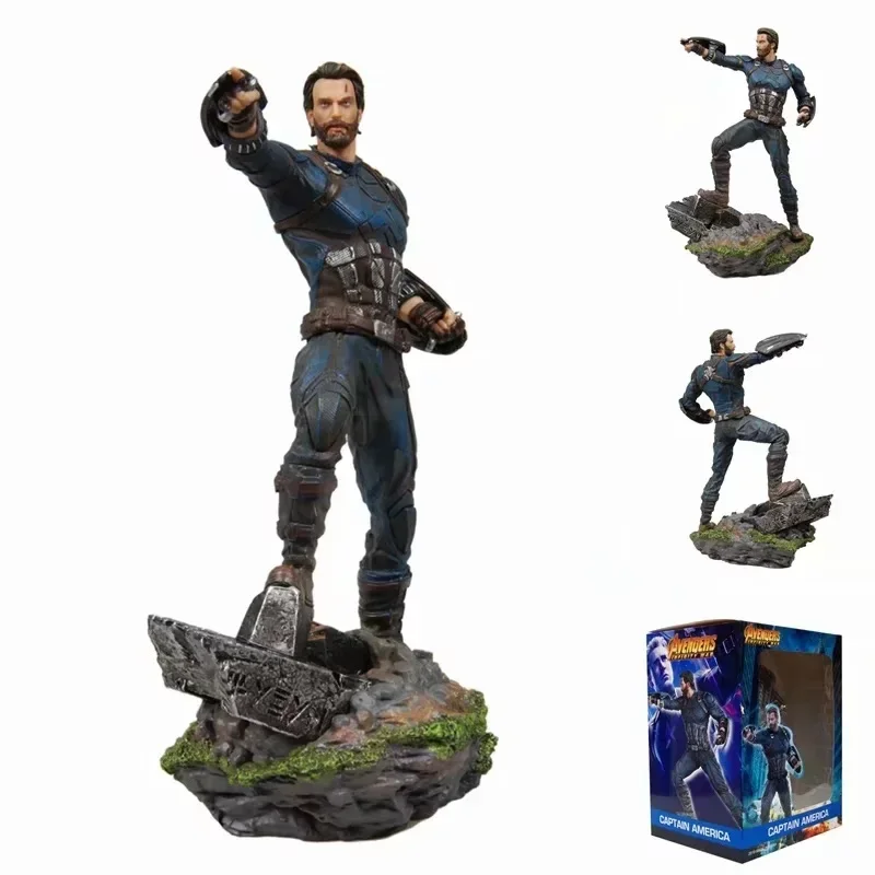 Marvel The Avengers Super Hero Estátua, Capitão América e Viúva Negra Figuras de PVC, Brinquedos Modelo Desktop, Decoração do Quarto Ornamentos, Presentes