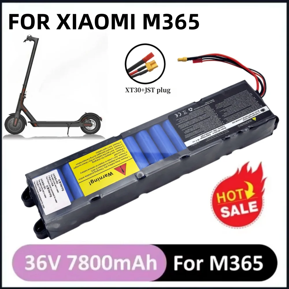 

36V 7800mAh Electric Scooter Battery Replacement for Xiaomi M365 10S3P Battery Pack Li-ion High Capacity Rechargeable Battery