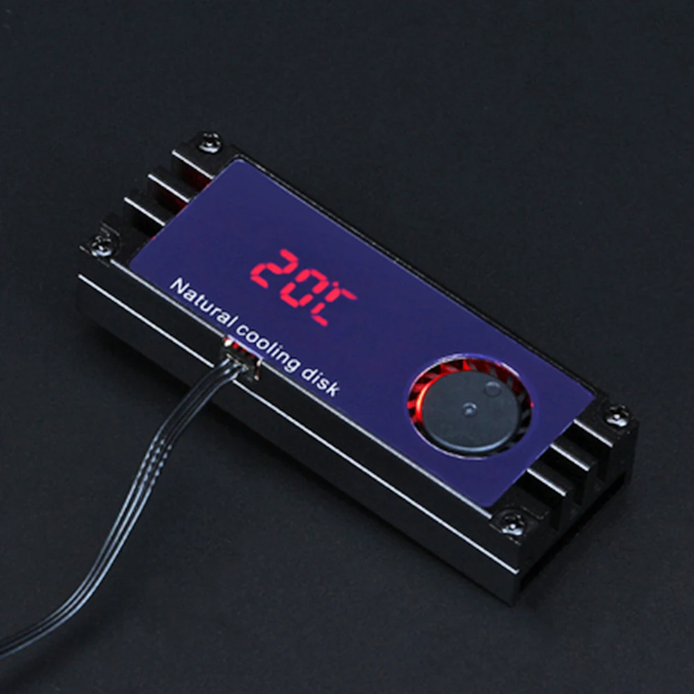 M.2 SSD dissipatore di calore set digitali Display della temperatura con ventola di raffreddamento Turbo forniture per Computer per la cura dell'ufficio