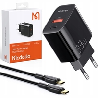 MCDODO FAST NETWORK CHARGER FOR 2X USB USB-C PD 33W + 1M CABLE