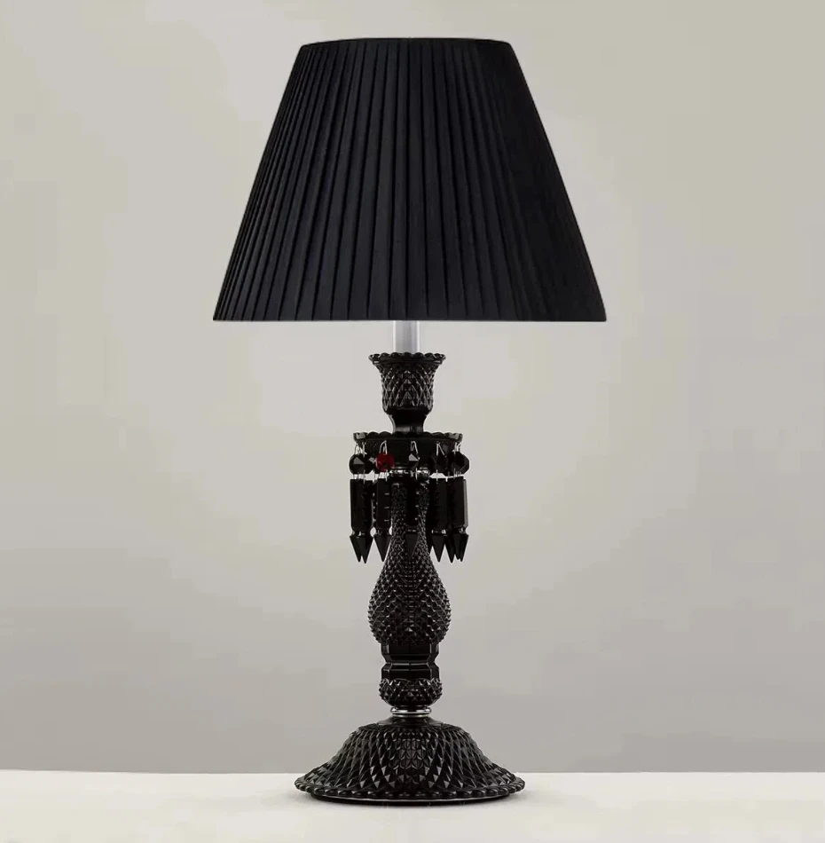 Modern Crystal Table Lamps D35cm H65cm Clear/Black Luxury Crystal Table Lamp Candle Style K9 Luxury Home Crystal Decoration Lamp