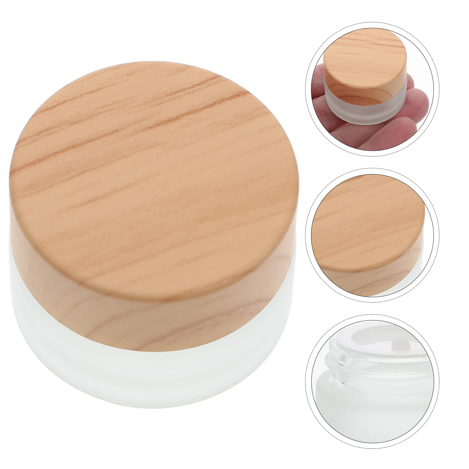 

Log Glass Bottle Pen Cleaning Cup Manicure with Lid Small for Liquid Holding Nail Art Accessory Polish Remover Container