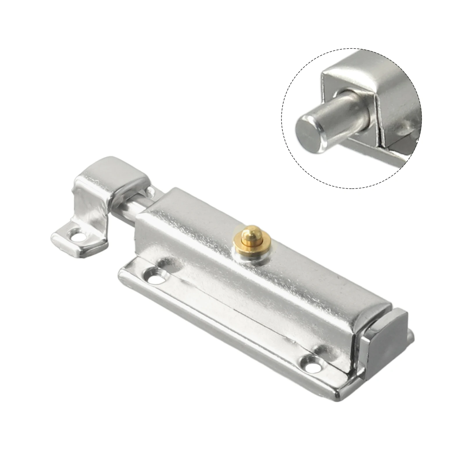 Auto unfold button sliding bolt lock, rustproof stainless steel self elastic latch for various door applications