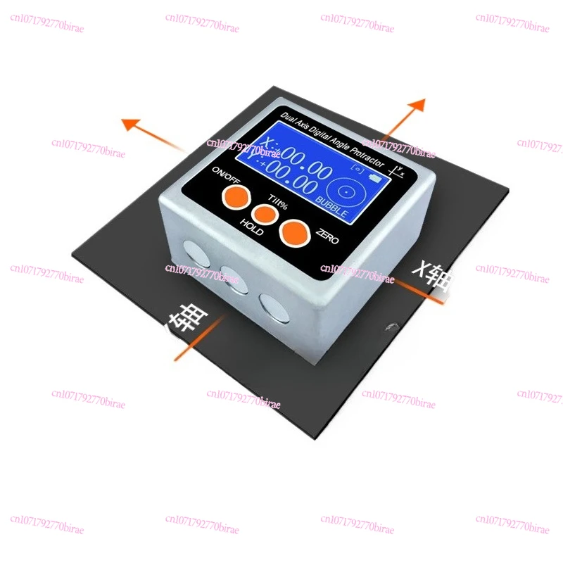 High-precision Dual-axis Digital Display Level Angle Meter XY-axis Horizontal Ruler with Magnetic Inclinometer