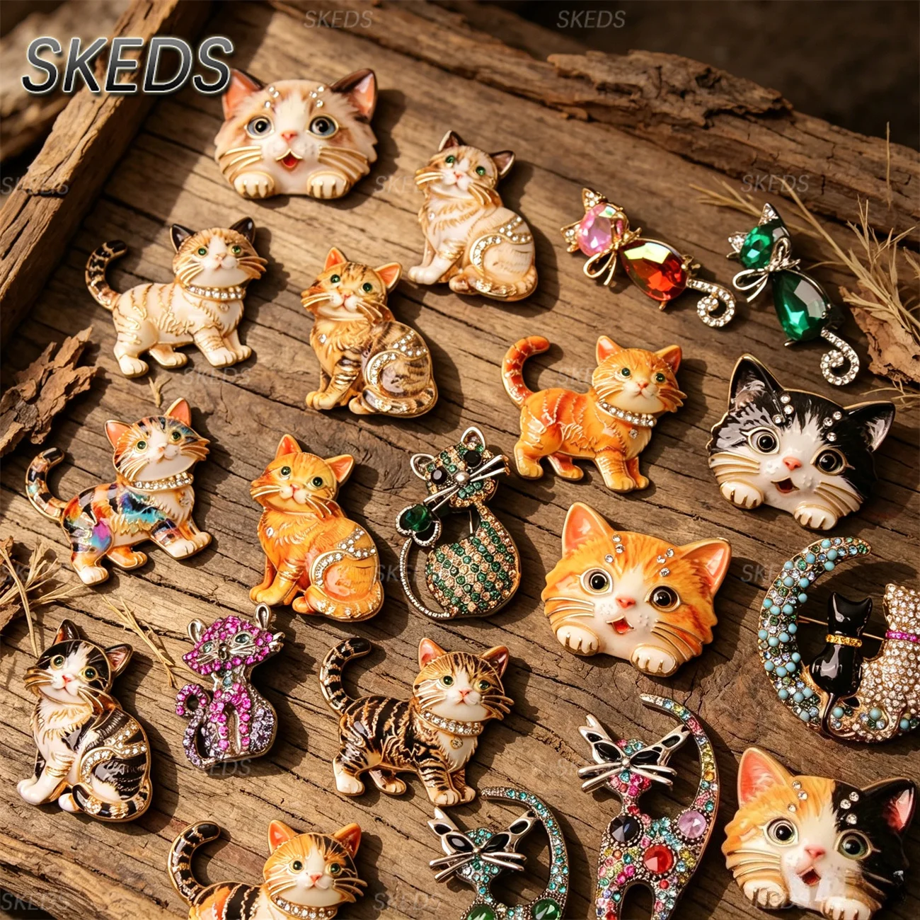 Anime Cosplay Simple - SKEDS Broche de gato adorable, pin