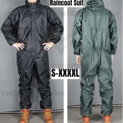 Raincoat Suit for men Rainstorm Proof Motorcycle Portable Waterproof one piece raincoat Outdoor Riding Rider Raincoat with hat