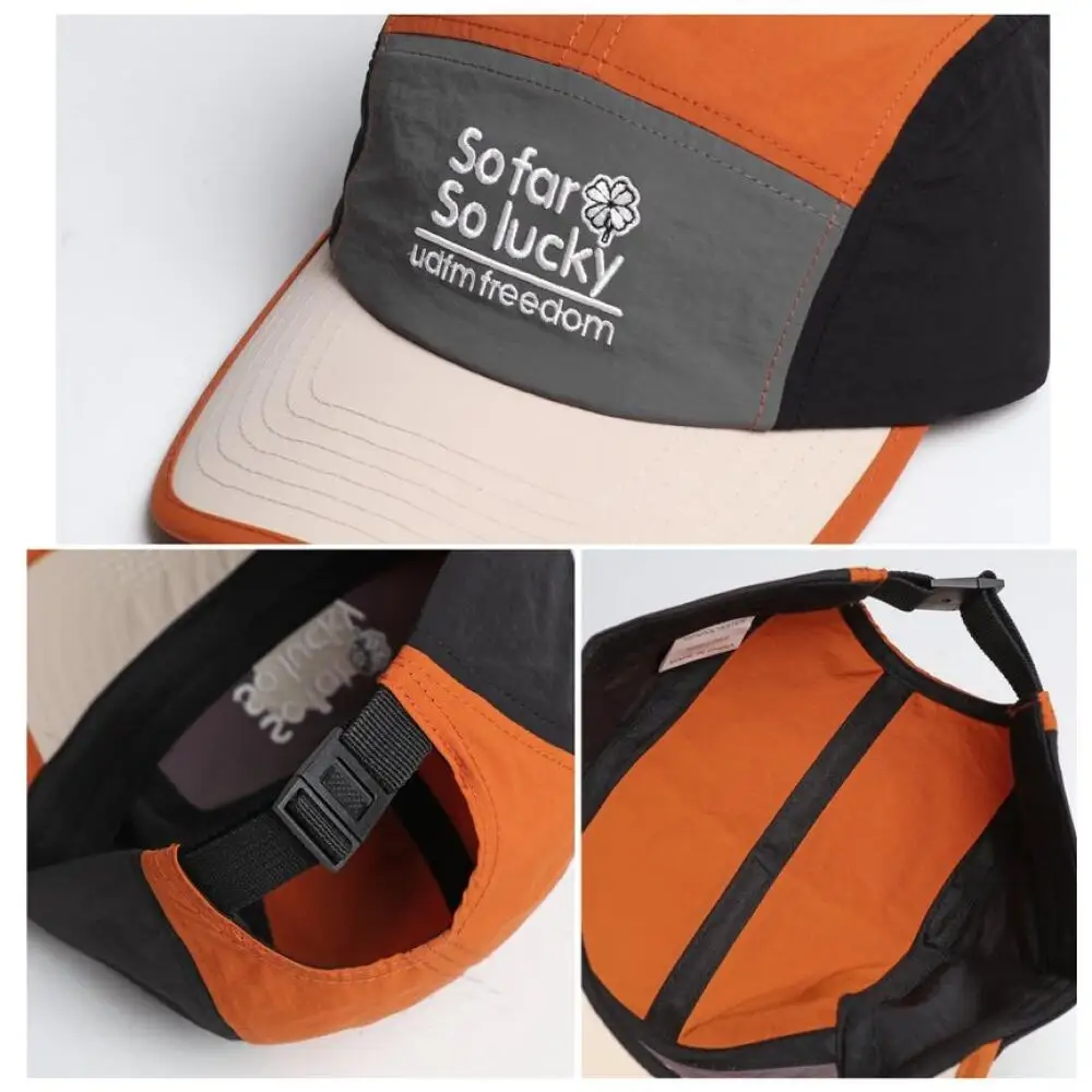 5 Panel Cap for Men Women with Embroidered Letter, Quick Dry, Ideal for Outdoor Running, Cycling & Daily Casual Fashion Hat