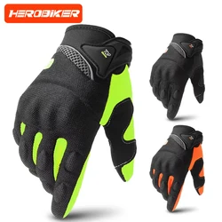 Motorbike Breathable Racing Glove Motorcycle Full Finger Gloves Motocross Motorbike Breath Mesh Touch Screen Racing Glove