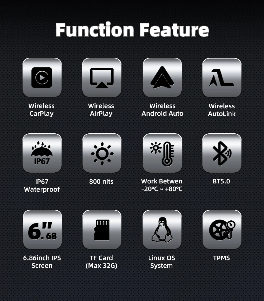 support TPMS 18 languages Linux IP67 6.86